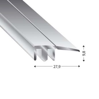PROFIL UKONČ DUO GRIP 28 MM 6-22 MM 90 CM JES