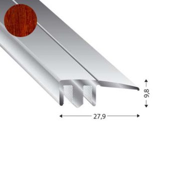 PROFIL UKONČ DUO GRIP 28 MM 6-22 MM 270 CM MERBAU