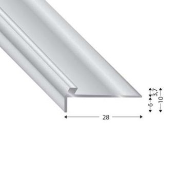 PROFIL SCHODP V=3,7 MM 270 CM STŘÍBRNÝ
