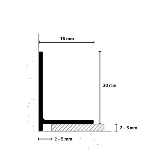 PROFIL UKONČOVACÍ SL16X2 ALU TITAN C31